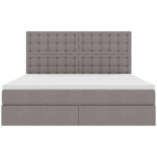  Krevet s od storage Sivo-smeđa 160 x 200 cm Lažna koža Slike