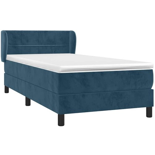 Box spring krevet s madracem tamnoplavi 80 x 200 cm bar&amp;scaron;unasti Slike