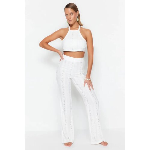 TRENDYOLMILLA Ženski komplet bluza i pantalone Tbess23Au00038, Krem Slike