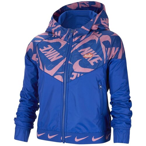 Nike Dečija jakna Windrunner Big Sportswear plava | ružičasta Slike