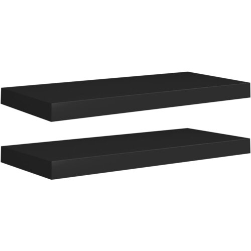 Maison Chic 2 kosi Stenske Police - Viseče police črne 60x23,5x3,8 cm MDF, (21758798) Slike
