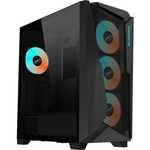 Gigabyte C301 GLASS V2 USB 3.1 Gen2 Type-C ARGB osvetljeno ohi&amp;scaron;je, E-ATX črno Slike