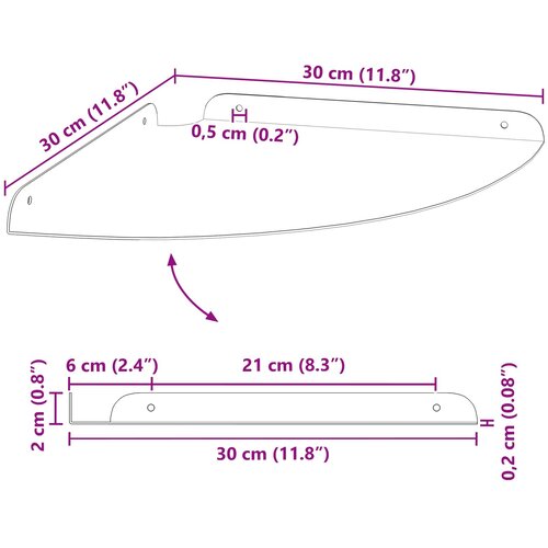  Lebdeća polica s policom 2 pcs Antracit 30 x 30 x 2 cm Slike