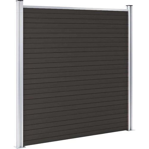 VidaXL panel za ogradu WPC 180 x 186 cm crni Slike