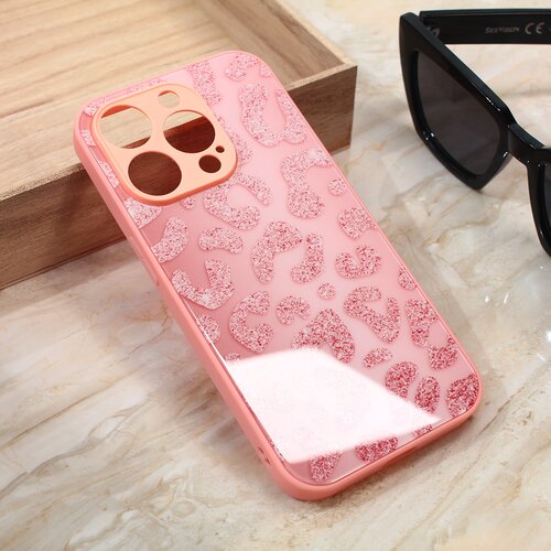  Torbica shiny glass za iphone 14 pro 6.1 roza Slike