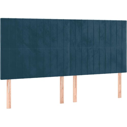  Uzglavlje tamnoplavo 180x5x118/128 cm bar&amp;scaron;unasto Slike