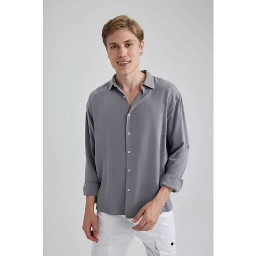 Defacto Regular Fit linen Long Sleeve Shirt