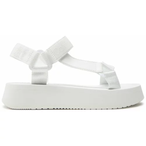 Calvin Klein Jeans Sandali Sandal Velcro Webbing Dc YW0YW01353 Bright White YBR