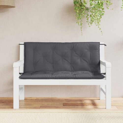 VidaXL Blazina za vrtno klop 2 kosa antracit 120x50x7cm oxford tkanina Slike