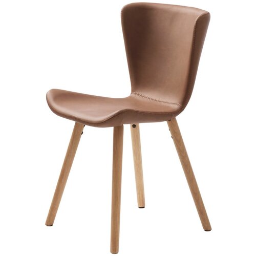 Unique Furniture Konjak smeđa blagovaonska stolica od umjetne kože Teslin &amp;ndash; Slike