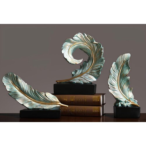 Aberto Design set dekoprativnih figura CY0367, tirkizna, 3 komada Slike