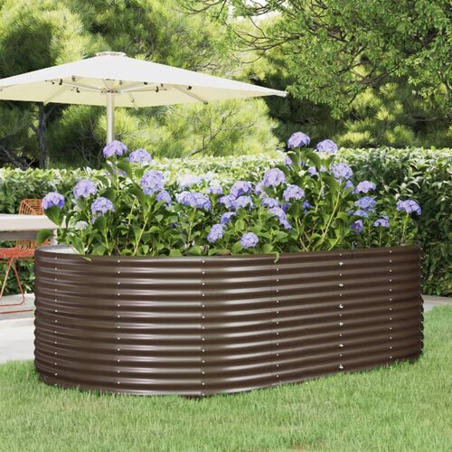 vidaXL Visoka greda rjava 212x140x68 cm prašno premazano jeklo Cene
