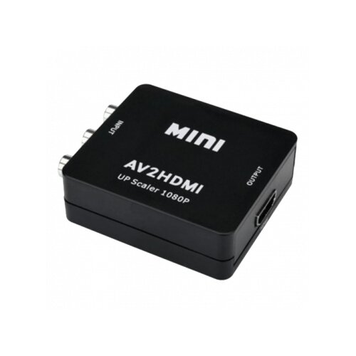 Fast Asia adapter-konverter AV kompozitni (3xRCA) na HDMI 1080p (3ž/ž) (Crni) Slike