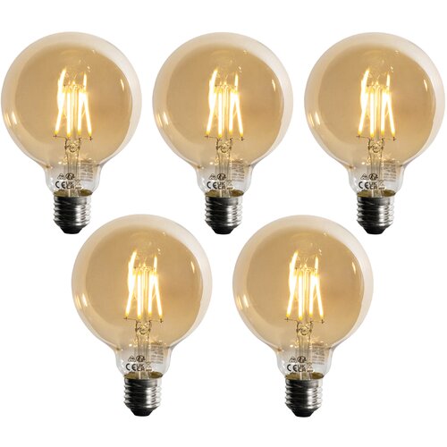 LUEDD Komplet 5 E27 zatemljiva LED žarnica G95 5W 450lm 2700K Cene