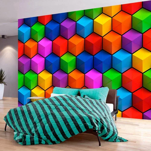  tapeta - Colorful Geometric Boxes 350x245