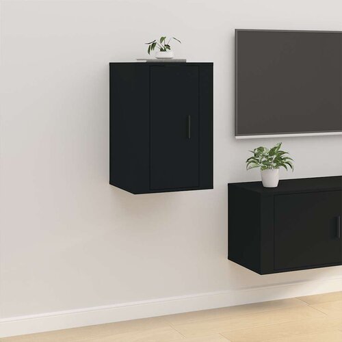  Zidni TV ormarić crna 40x34,5x60 cm Slike