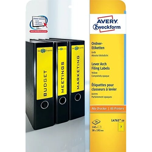 Avery Zweckform Etikete za ozke registratorje 192 x 38 mm Cene