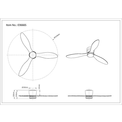 Globo 03666S - LED prigu&amp;scaron;iva stropni ventilator ARMANDO LED/20W/230V 3000-6500K + daljinskim upravljačem Slike
