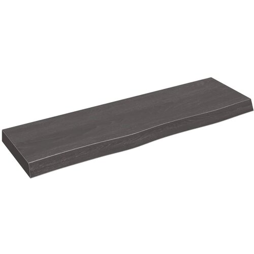 vidaXL Stenska polica temno siva 100x30x6 cm obdelana trdna hrastovina Cene