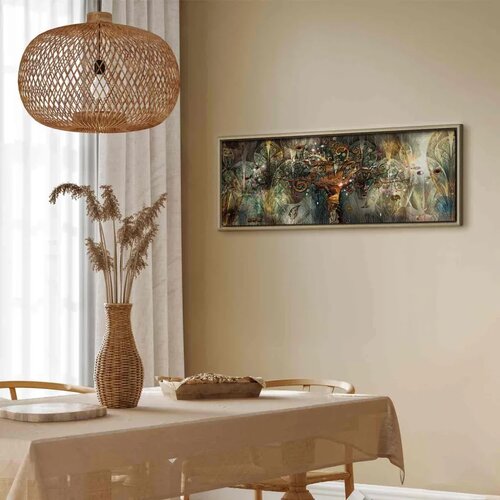  Slika - Land of Happiness 120x40 U prirodnom drvenom okviru Slike