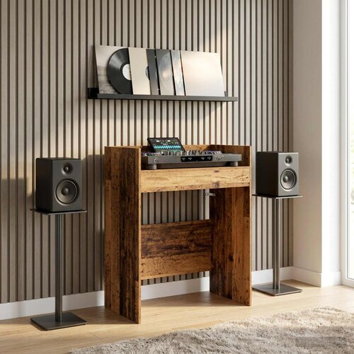 Dj stol Staro drvo 102 x 45 x 102 cm Konstruirano drvo Slike