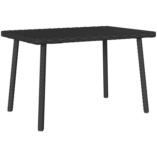 vidaXL Vrtna kavna miza pravokotna črna 60x40x37 cm poli ratan Cene