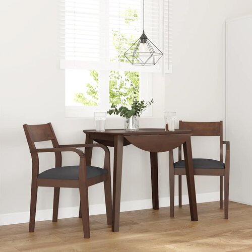 Furnova Jedilni stoli z blazinami 2 kosa Brown Solid Wood Rubber, (21929560) Cene
