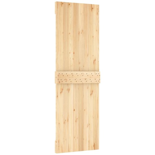  Klizna vrata Prirodna i bijela 70 x 210 cm Čvrsta borovina Smeđa 183 x 5.5 x 210 cm Slike