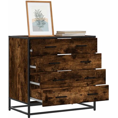 Furnova Predalnik dimljen hrast 70x41x70 cm inženirski les, (21950602) Slike