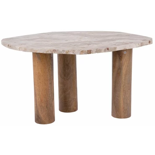 Leitmotiv Stranska mizica z mizno ploščo v marmornem dekorju 50x75 cm Organic –