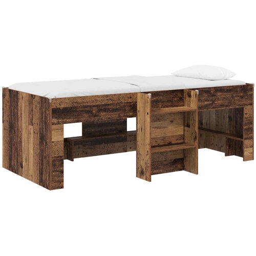  Kreveta za visoko spavanje djece 2 pcs Staro drvo 98.5 x 200 cm Slike
