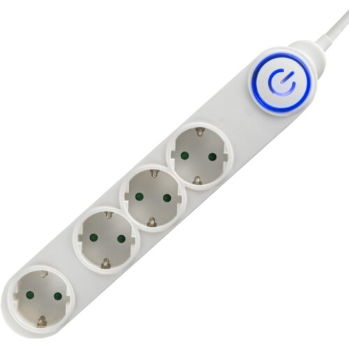 Home Produžni kabel, 4 utičnice, 3 x 1,0mm&sup2;, 1,5met, bijeli - NV 04TK/WH Cijene