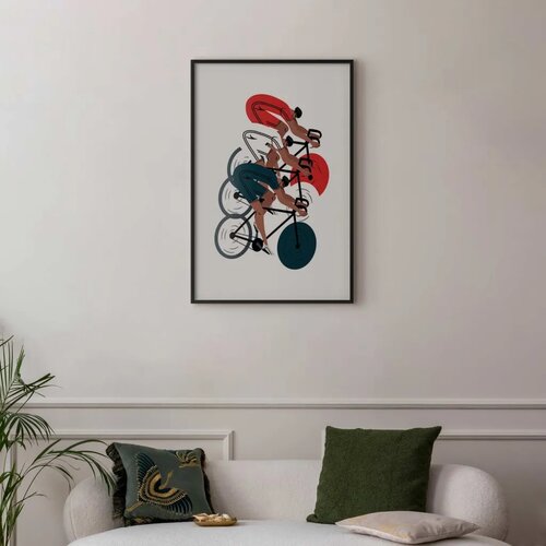  Plakat - Olympics - Cycling Race 21x30 Crni okvir Slike