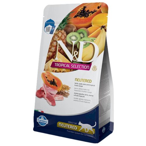 N&d suva hrana za sterilisane mačke - jagnjetina, spelta, ovas i tropsko voće 10kg Cene