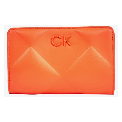 Calvin Klein Re-Lock Quilt Bifold Wallet Denarnica Oranžna