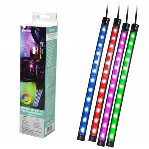 Vakoss RGB LED osvetlitev notranjosti avtomobila 48 LED z daljincem Cene