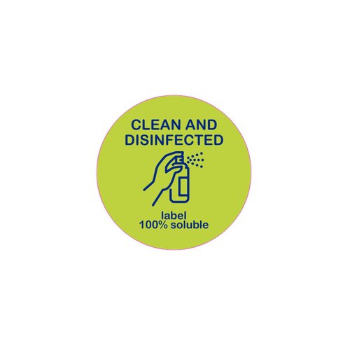  Okrogle Nalepke Čisto in Razkuženo (1000 kom) - Clean & Disinfected Cene
