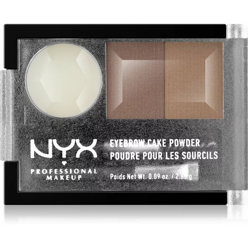 NYX Professional Makeup Eyebrow Cake Powder set za oblikovanje obrvi odtenek 06 Blonde 2.65 g