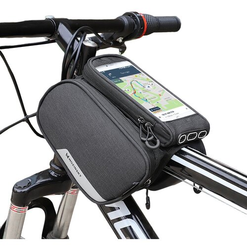 Wozinsky Torba za okvir kolesa + snemljiva torbica za telefon do 6,5&amp;quot; 1,5l črna, (21228028) Slike