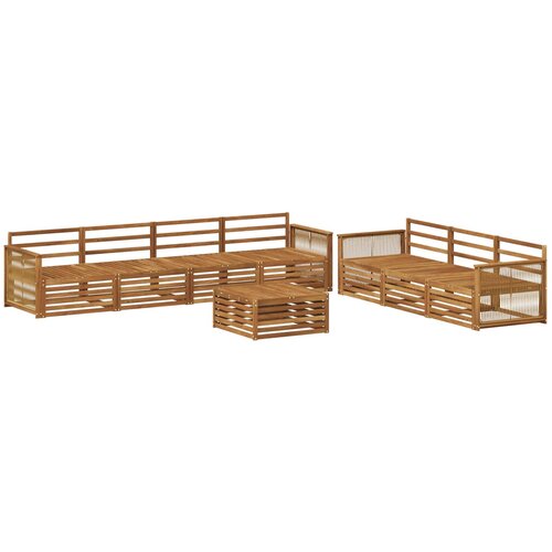 vidaXL Zunanja garnitura za sedenje 8 pcs Naravna Masiven les akacije, (5000282709) Cene