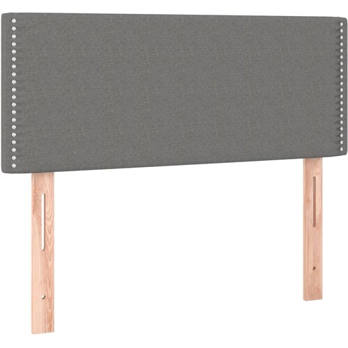 Maison Chic posteljno vzglavje - vzglavna omarica - nočna omarica temno sivo 100x5x78/88 cm blago, (21707262) Slike