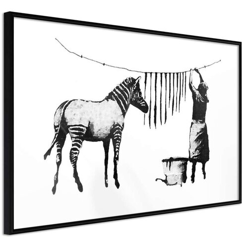  Poster - Banksy: Washing Zebra Stripes 30x20 Slike