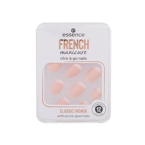 Essence French Manicure Click & Go Nails samolepilni nohti v slogu francoske manikure 12 kos odtenek 01 Classic French za ženske