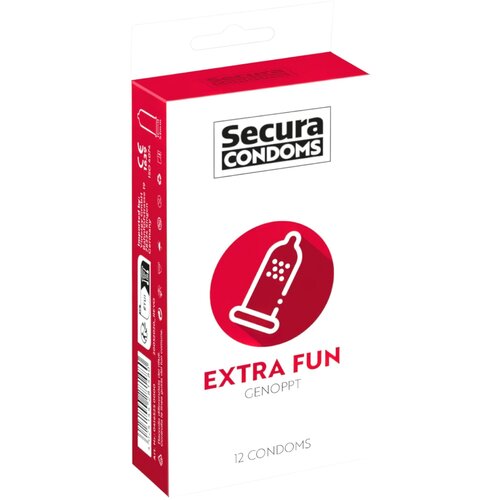 Secura Extra Fun - kondom s pikami - 53 mm (12 kosov) Cene