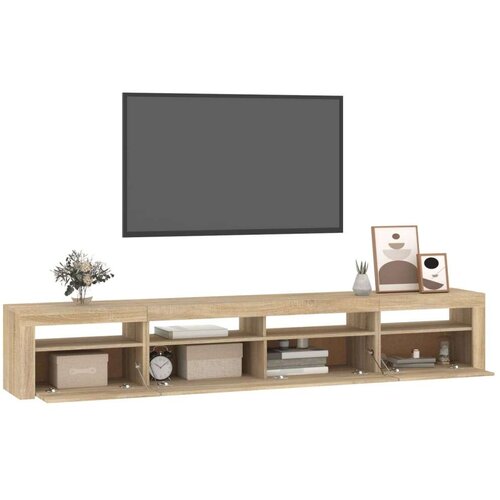 vidaXL TV ormarić s LED svjetlima boja hrasta sonome 240x35x40 cm Cene