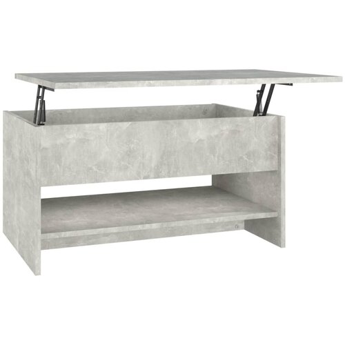 Maison Chic Klubska mizica - kavna mizica - Nizka mizica betonsko siva 80x50x40 cm inženirski les, (21755059) Slike