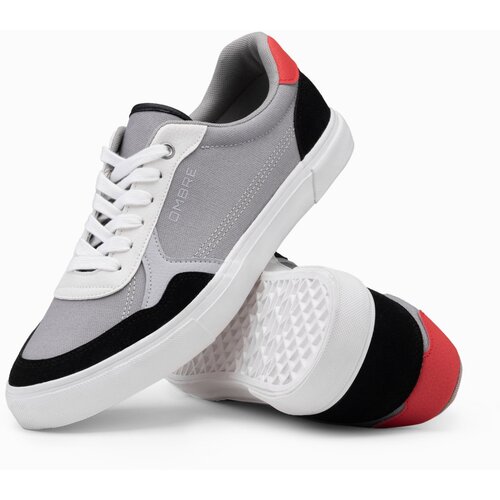 Ombre Men&amp;#039;s shoes sneakers with colorful accents - gray Slike