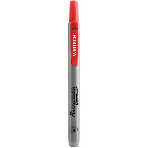Writech Permanentni marker Retractable click, rdeč Slike