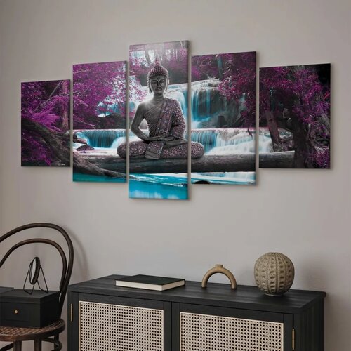  Slika - Waterfall and Buddha 225x112.5 Premium Print Cene