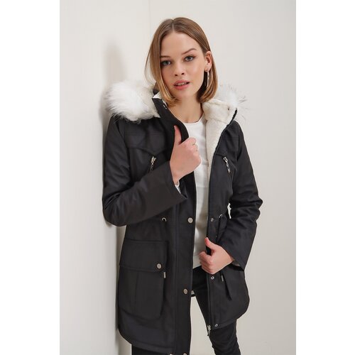 HAKKE Snap Buttons Chest Layer Coat Slike